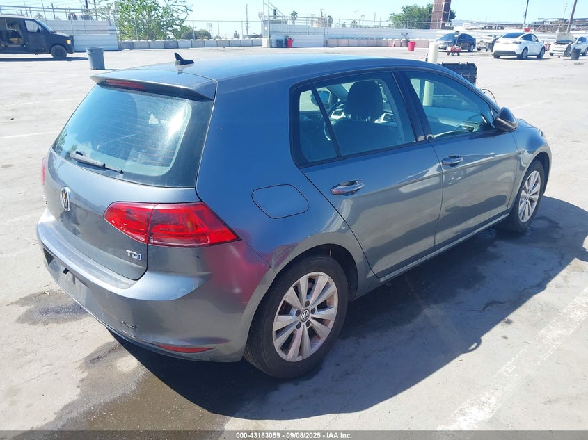 2015 VOLKSWAGEN GOLF TDI S 4-DOOR 3VW2A7AU1FM047377