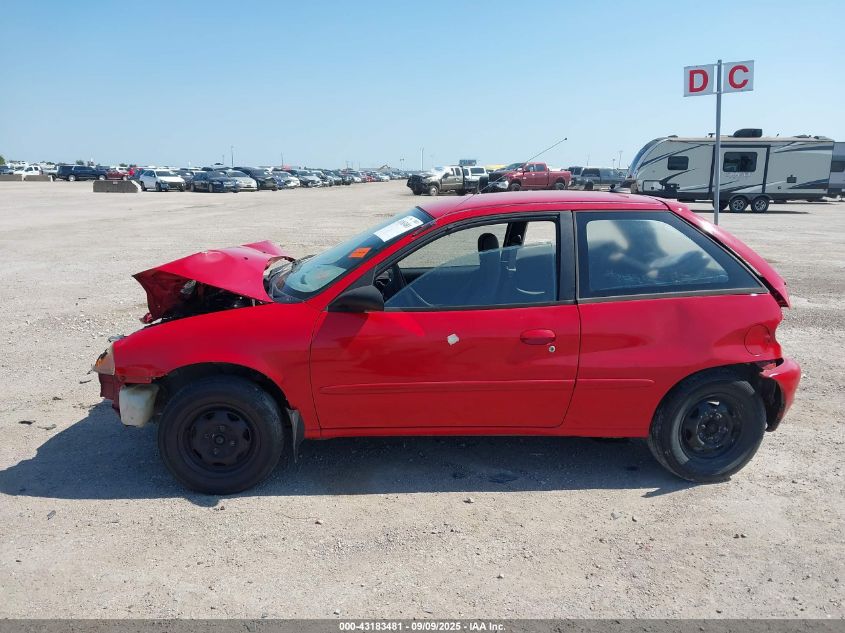 1998 Chevrolet Metro VIN: 2C1MR2265W6703174 Lot: 43183481