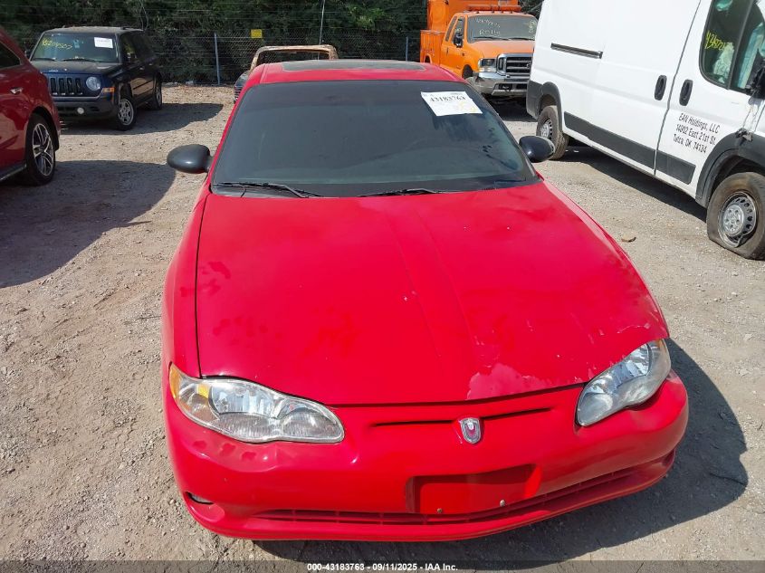 2000 Chevrolet Monte Carlo Ss VIN: 2G1WX12K5Y9260768 Lot: 43183763