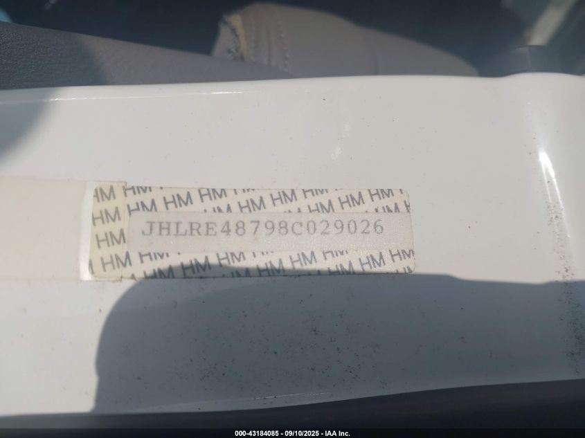 2008 Honda Cr-V Ex-L VIN: JHLRE48798C029026 Lot: 43184085