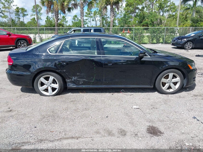 2013 VOLKSWAGEN PASSAT 2.5L SE 1VWBH7A38DC150345