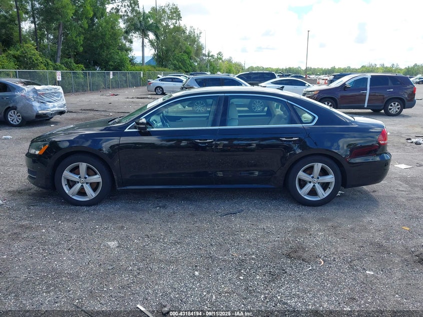 2013 VOLKSWAGEN PASSAT 2.5L SE 1VWBH7A38DC150345
