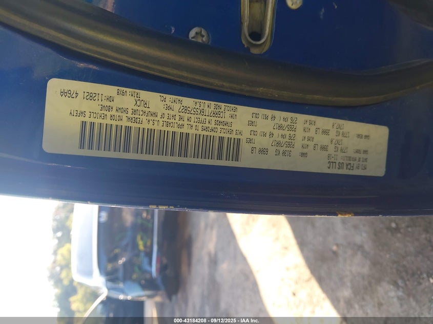 2019 Ram 1500 Classic VIN: 1C6RR7TT6KS575827 Lot: 43184208