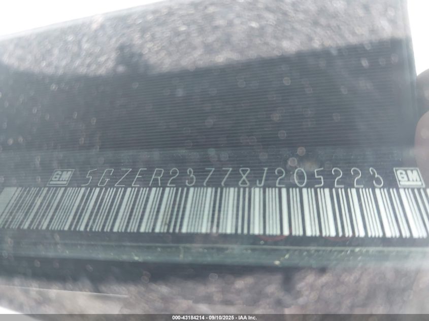 2008 Saturn Outlook Xr VIN: 5GZER23778J205223 Lot: 43184214