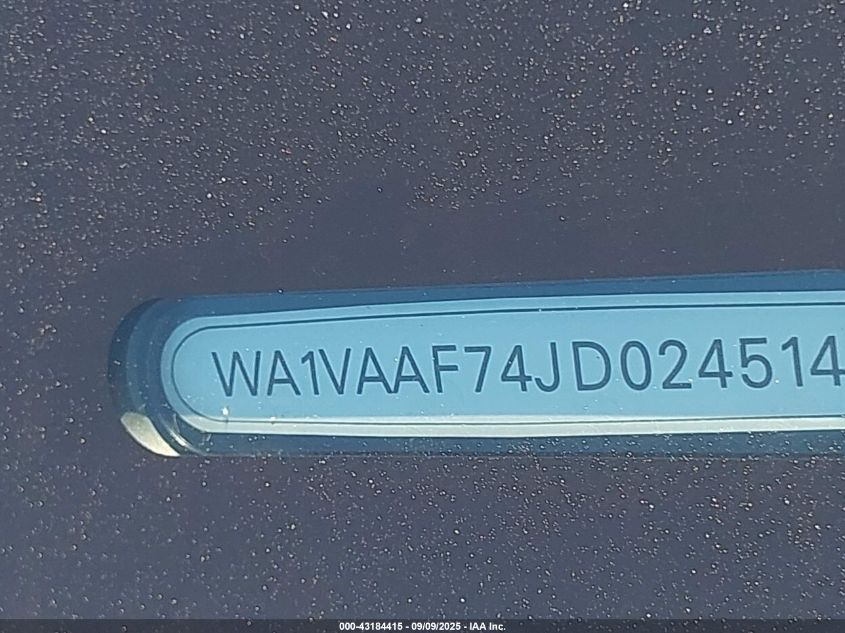 2018 Audi Q7 2.0T Premium VIN: WA1LHAF78JD002941 Lot: 43184415