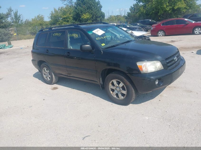 2006 Toyota Highlander V6 black other gasoline JTEGP21A560124945 photo #1