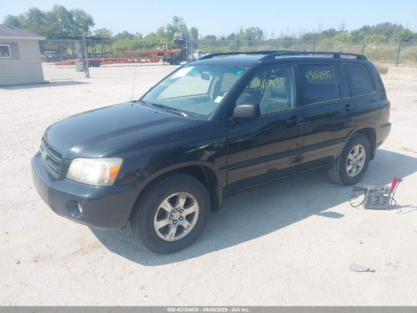 2006 Toyota Highlander V6 black other gasoline JTEGP21A560124945 photo #3