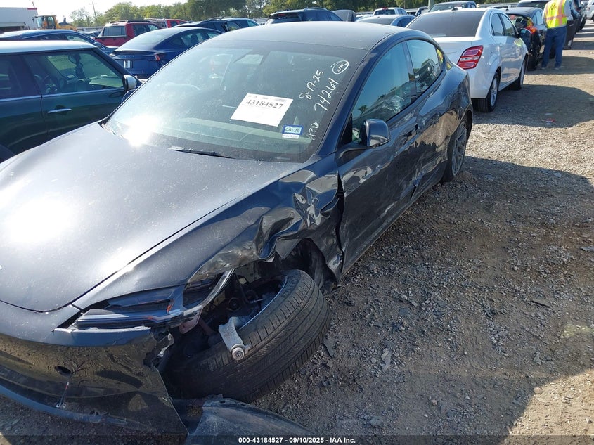 2024 Tesla Model 3 Long Range Dual Motor All-Wheel Drive/Rear-Wheel Drive VIN: 5YJ3E1EAXRF833602 Lot: 43184527