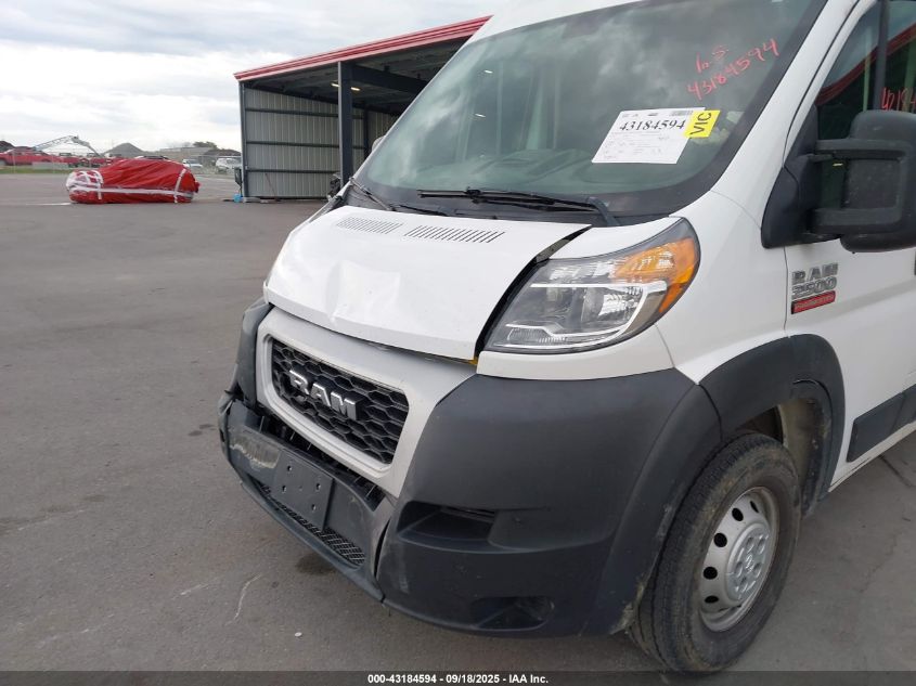 2019 Ram Promaster 2500 High Roof 136 Wb VIN: 3C6TRVCG3KE541165 Lot: 43184594