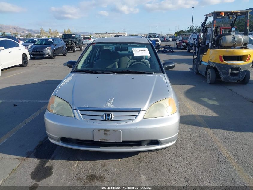 2002 Honda Civic Lx VIN: 2HGES16502H581539 Lot: 43184664