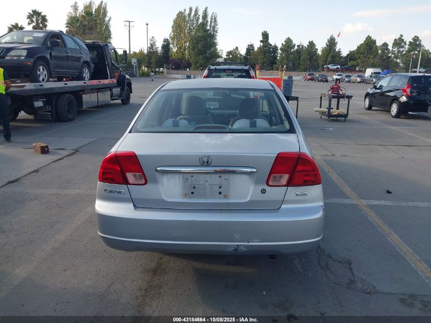 2002 Honda Civic Lx VIN: 2HGES16502H581539 Lot: 43184664