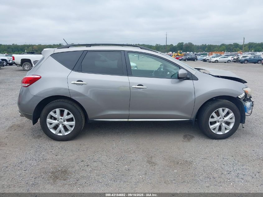 2012 Nissan Murano Sl VIN: JN8AZ1MW9CW212125 Lot: 43184682