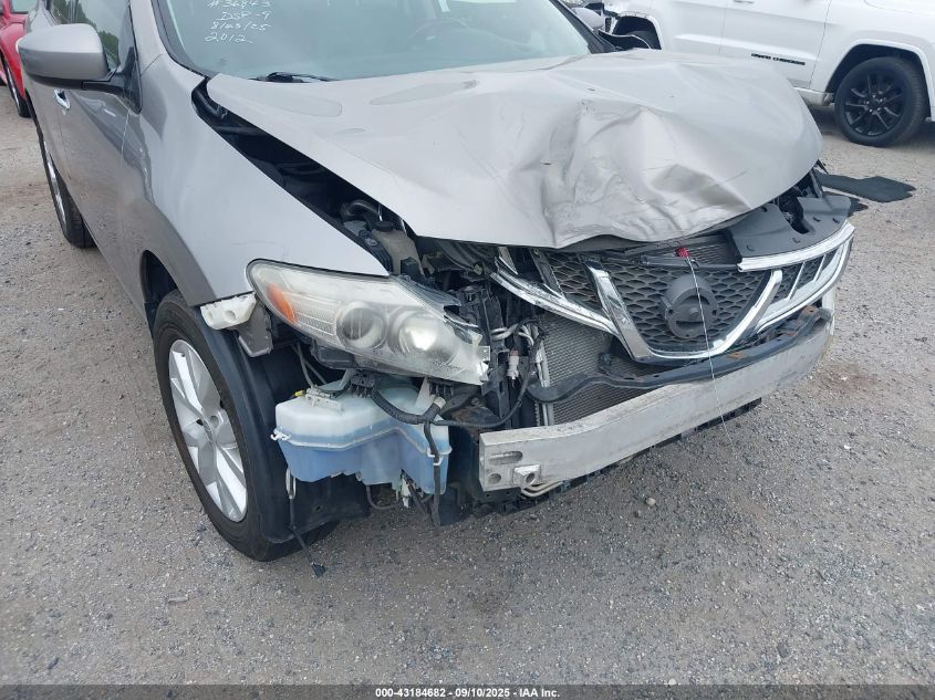 2012 Nissan Murano Sl VIN: JN8AZ1MW9CW212125 Lot: 43184682