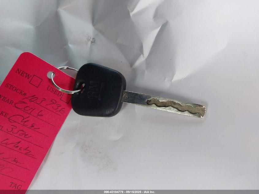 2016 Chevrolet Express Cutaway 3500 VIN: 1GB0GRFF5G1121661 Lot: 43184778