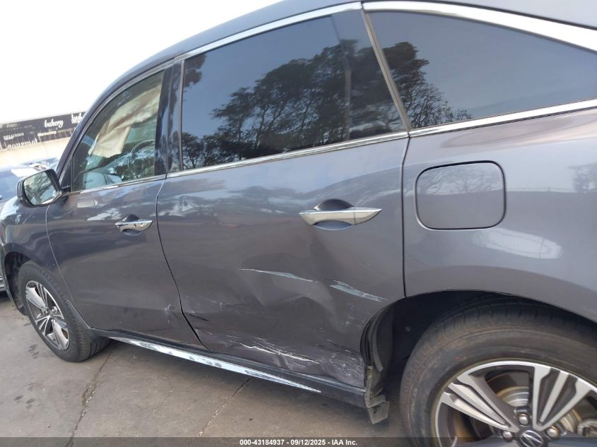 2017 Acura Mdx VIN: 5J8YD3H37HL001102 Lot: 43184937