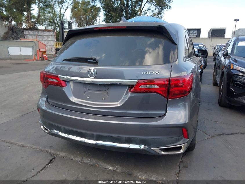 2017 Acura Mdx VIN: 5J8YD3H37HL001102 Lot: 43184937