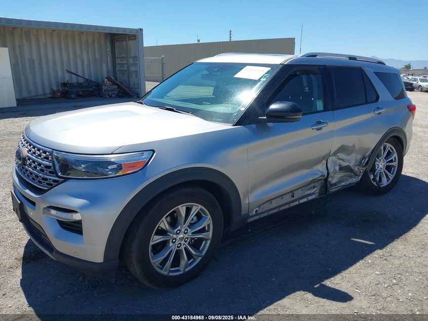 1FMSK7FH9MGA84613 2021 Ford Explorer 2.3 Limited Silver