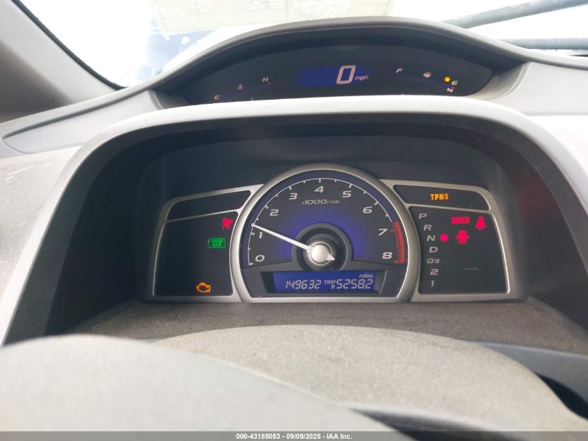 2009 Honda Civic Lx VIN: 19XFA16599E020624 Lot: 43185053