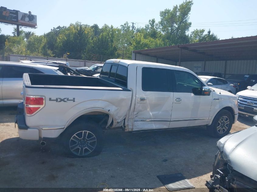 2011 Ford F150 Platinum VIN: 1FTFW1E64BFC12976 Lot: 43185366