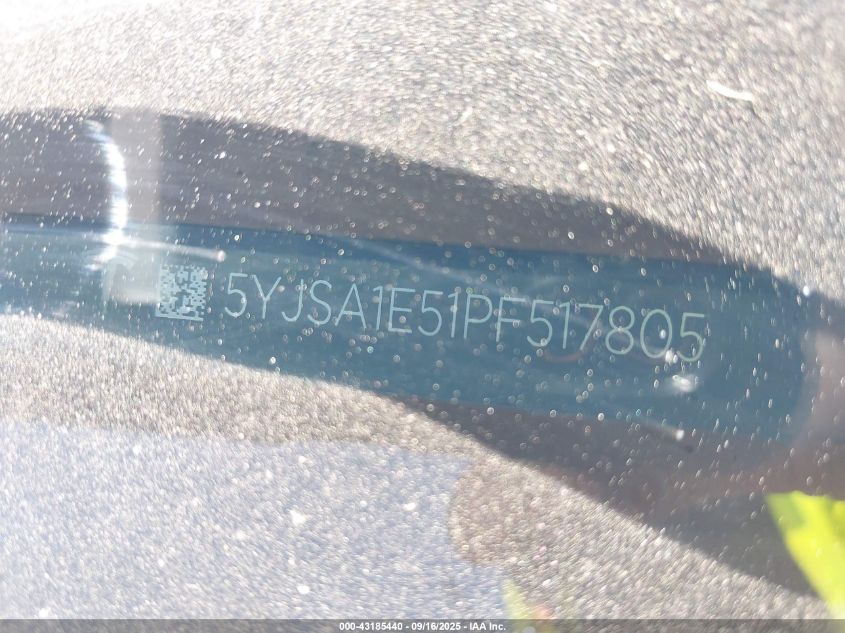 2023 Tesla Model S Dual Motor All-Wheel Drive/Standard Range VIN: 5YJSA1E51PF517805 Lot: 43185440