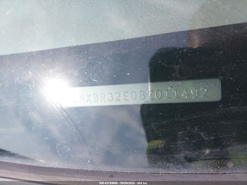 2008 Toyota Corolla Ce VIN: 1NXBR32E08Z011492 Lot: 43185668