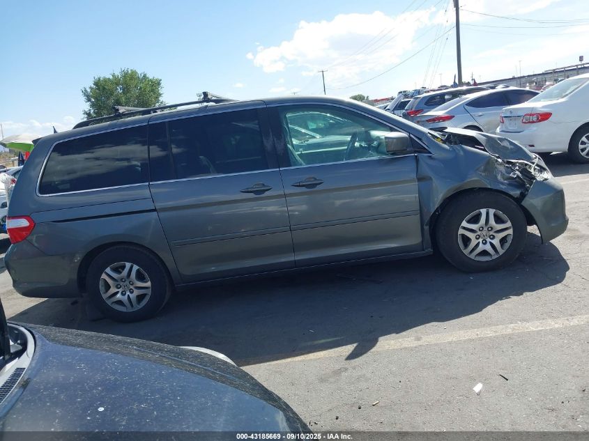 2007 Honda Odyssey Ex-L VIN: 5FNRL38627B420699 Lot: 43185669