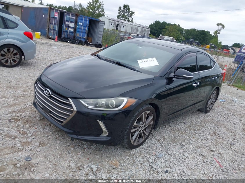 2017 HYUNDAI ELANTRA LIMITED - 5NPD84LFXHH036536