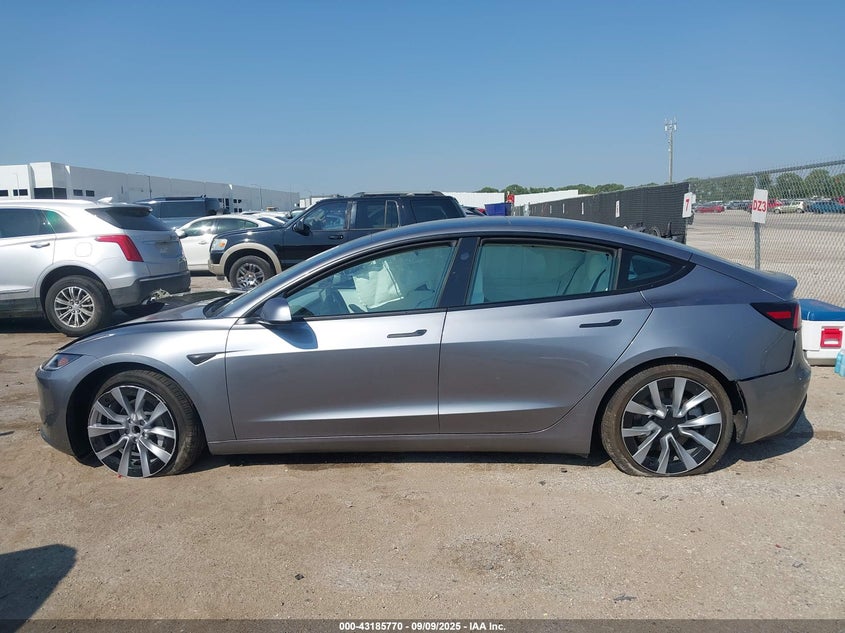 2025 Tesla Model 3 Long Range Rear-Wheel Drive VIN: 5YJ3E1EA0SF041609 Lot: 43185770