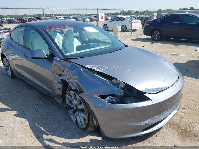 2025 Tesla Model 3 Long Range Rear-Wheel Drive VIN: 5YJ3E1EA0SF041609 Lot: 43185770