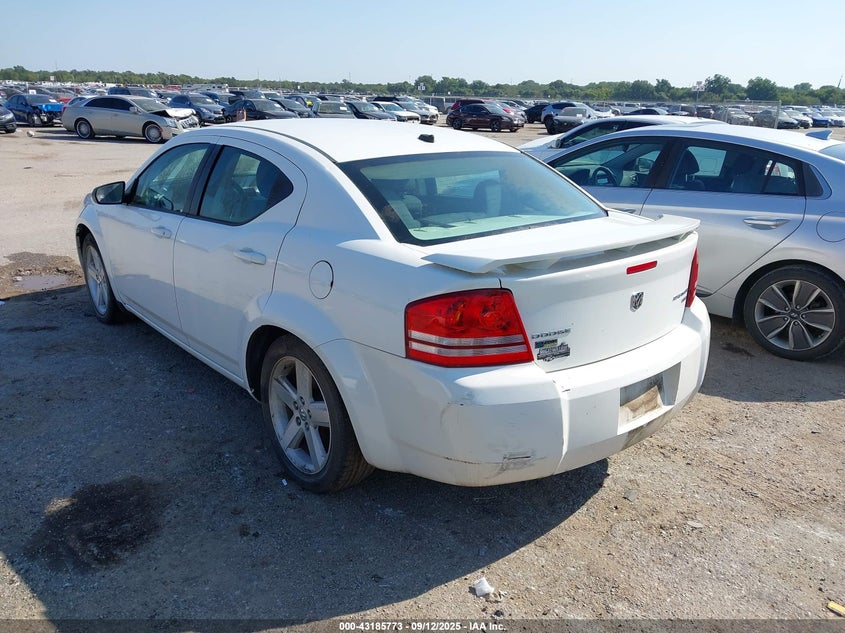 2009 Dodge Avenger Sxt white sedan flexible 1B3LC56D69N520104 photo #4