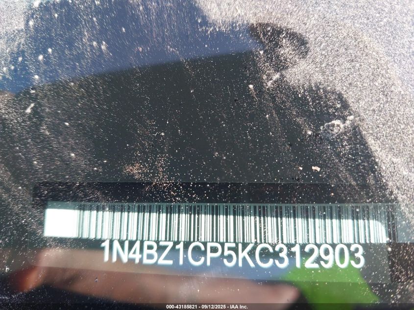 2019 Nissan Leaf Sv Plus VIN: 1N4BZ1CP5KC312903 Lot: 43185821