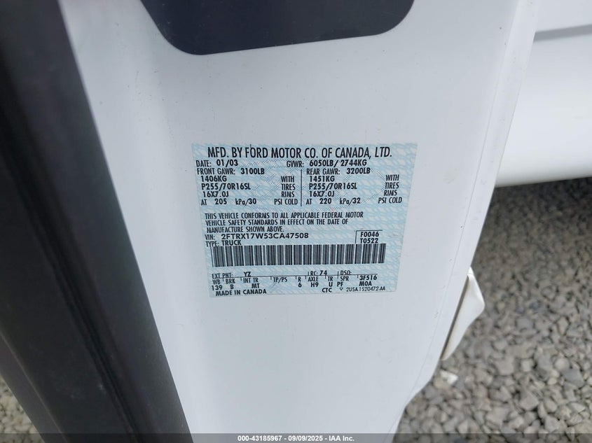 2FTRX17W53CA47508 2003 FORD F-150 photo no. 9