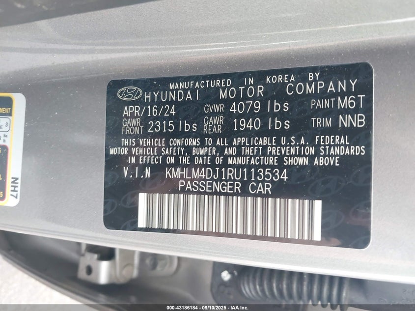 2024 HYUNDAI ELANTRA HYBRID BLUE - KMHLM4DJ1RU113534