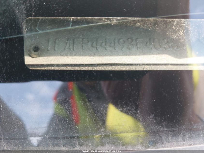 2003 Ford Mustang VIN: 1FAFP44493F403671 Lot: 43186489