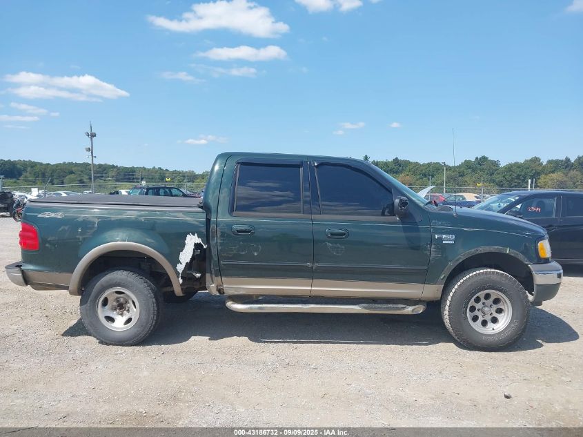 2002 Ford F-150 Lariat/Xlt VIN: 1FTRW08L82KE39703 Lot: 43186732