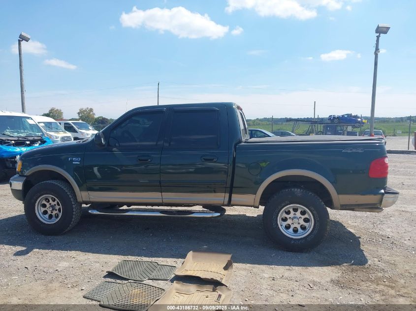 2002 Ford F-150 Lariat/Xlt VIN: 1FTRW08L82KE39703 Lot: 43186732