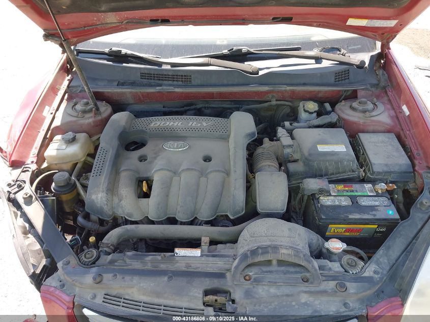 2008 Kia Optima Lx VIN: KNAGE123285167596 Lot: 43186806