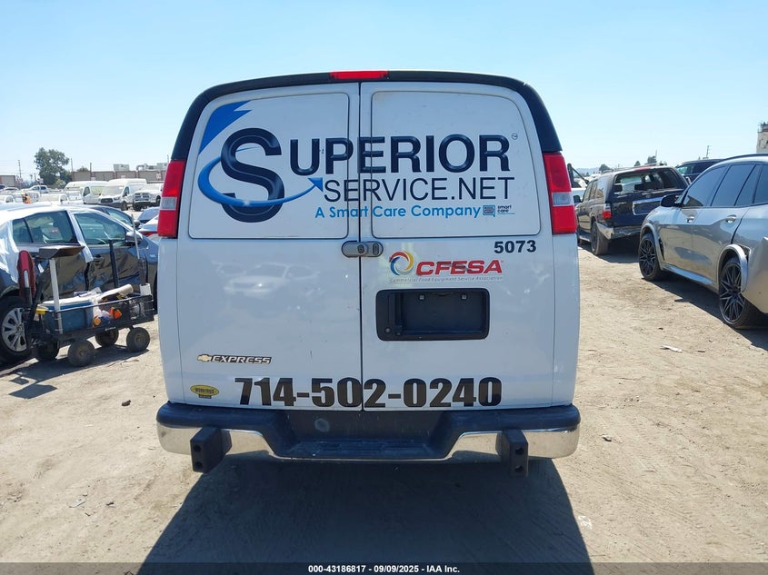 2020 CHEVROLET EXPRESS CARGO RWD 2500 REGULAR WHEELBASE WT - 1GCWGAFG7L1268834