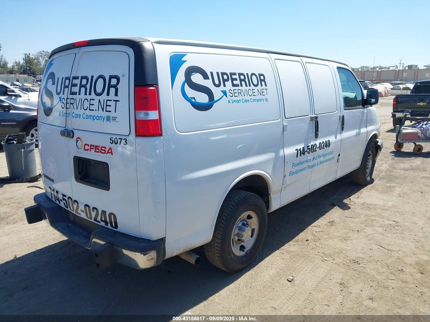 2020 CHEVROLET EXPRESS CARGO RWD 2500 REGULAR WHEELBASE WT - 1GCWGAFG7L1268834