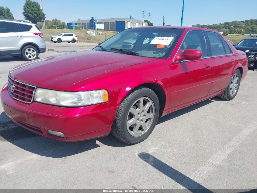 2002 Cadillac Seville Sts red sedan gasoline 1G6KY54952U107762 photo #3