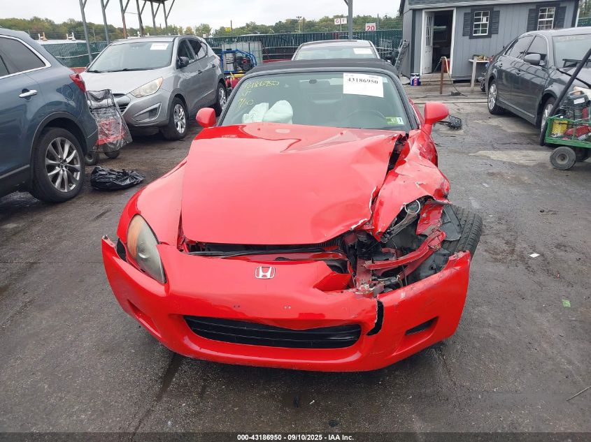 2003 Honda S2000 VIN: JHMAP11493T007778 Lot: 43186950