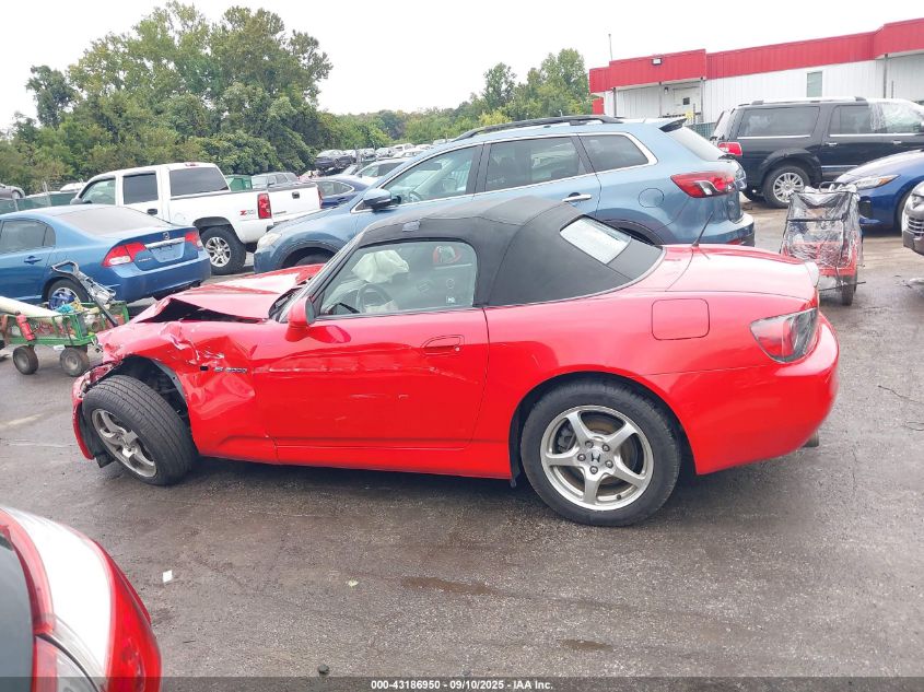 2003 Honda S2000 VIN: JHMAP11493T007778 Lot: 43186950