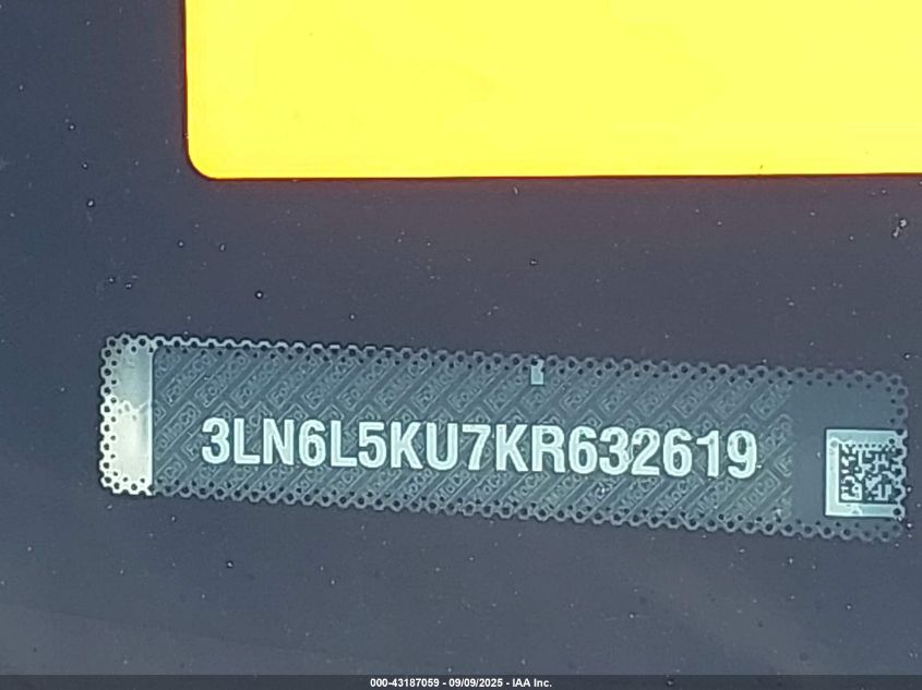2019 Lincoln Mkz Hybrid Standard VIN: 3LN6L5KU7KR632619 Lot: 43187059