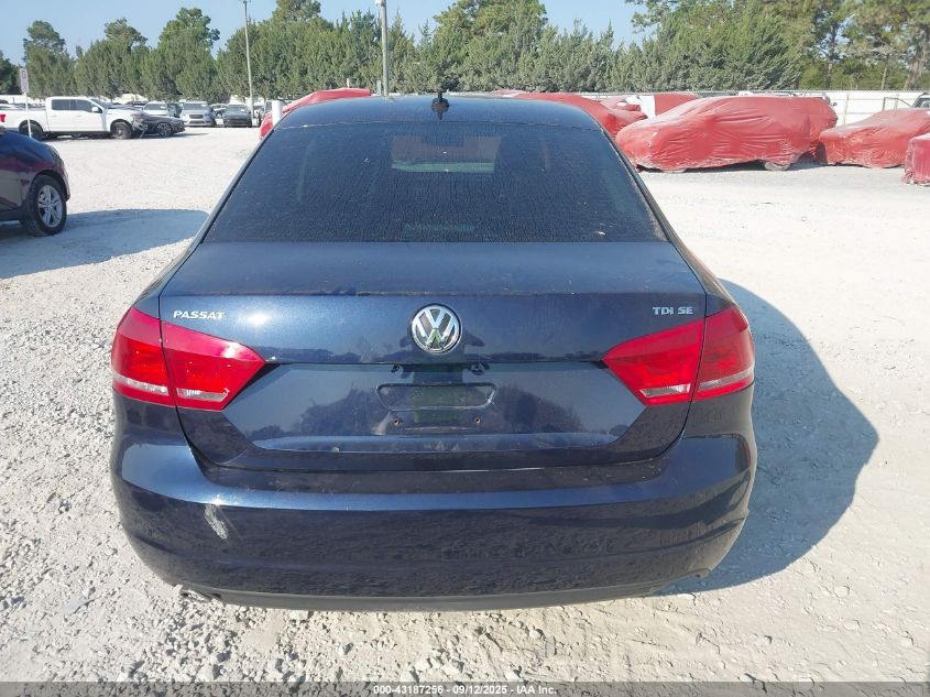2014 Volkswagen Passat 2.0L Tdi Se VIN: 1VWBN7A35EC006763 Lot: 43187256