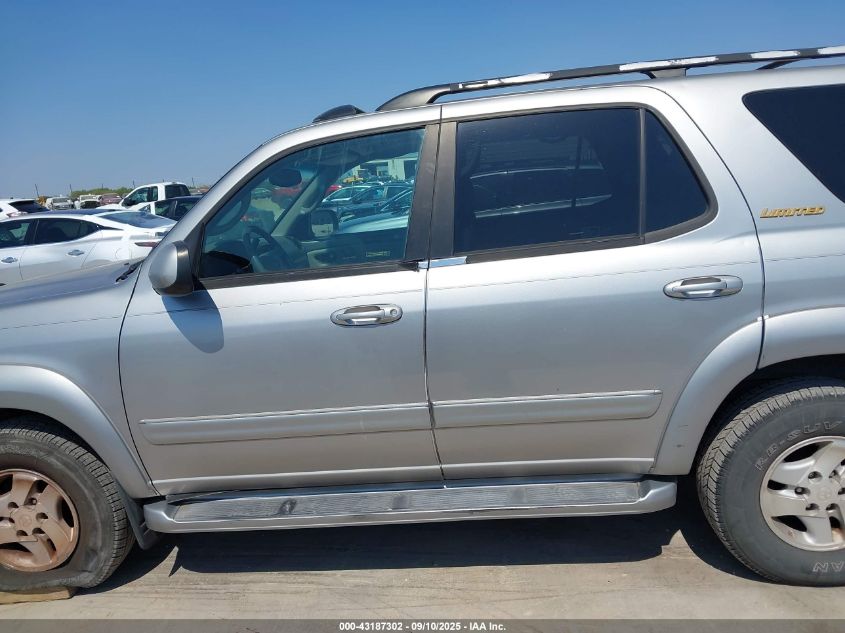 2002 Toyota Sequoia Limited V8 VIN: 5TDZT38A72S063397 Lot: 43187302
