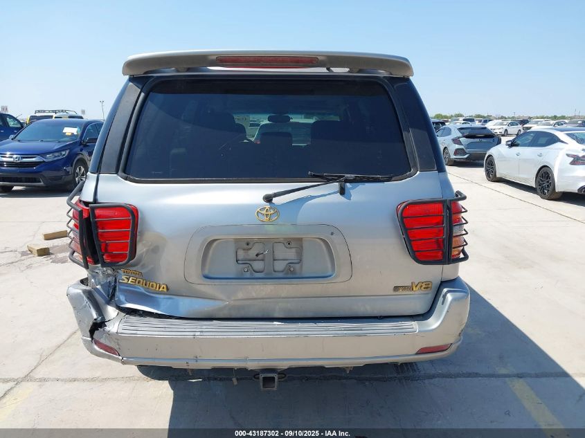 2002 Toyota Sequoia Limited V8 VIN: 5TDZT38A72S063397 Lot: 43187302