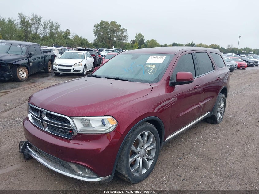 Vin: 1c4rdhag0hc869780, lot: 43681791, dodge durango sxt rwd 20172