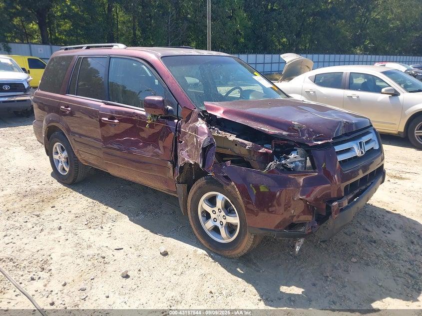 2007 Honda Pilot Ex-L brown other gasoline 5FNYF28787B041373 photo #1