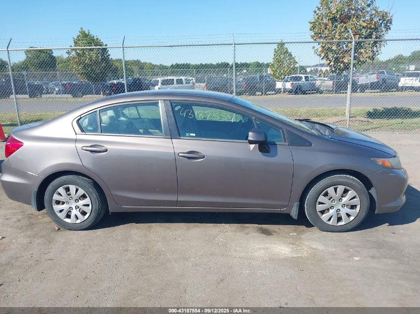 2012 Honda Civic Lx VIN: 2HGFB2F50CH577986 Lot: 43187554