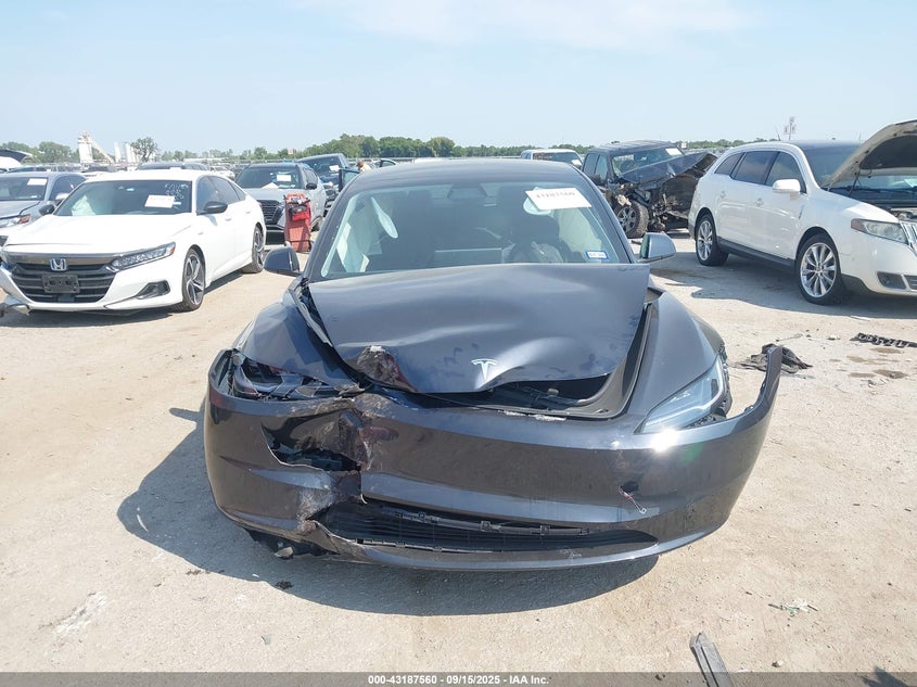 2025 Tesla Model 3 Long Range Rear-Wheel Drive VIN: 5YJ3E1EA9SF040314 Lot: 43187560